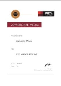 2019 Medal Certificates Gumpara Wines 2