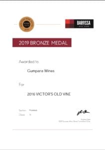 2019 Medal Certificates Gumpara Wines 4